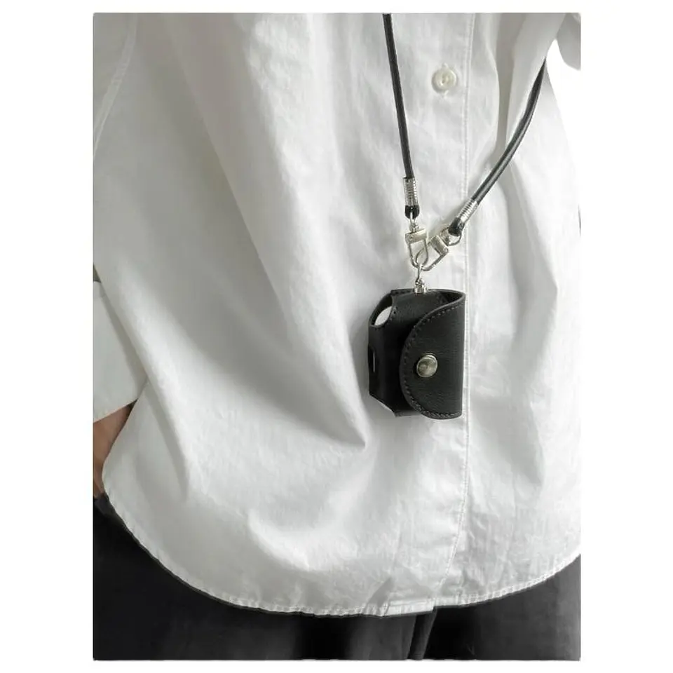 Cordón Colgante Estuche Protector De Cuero Para Airpods 1/2 2