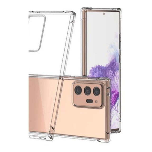 Carcasa Para Samsung Note 20 Ultra Transparente Reforzada + Mica Vidrio