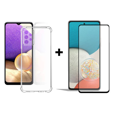 Carcasa Para Samsung A53 5g Transparente Reforzada + Mica Lámina