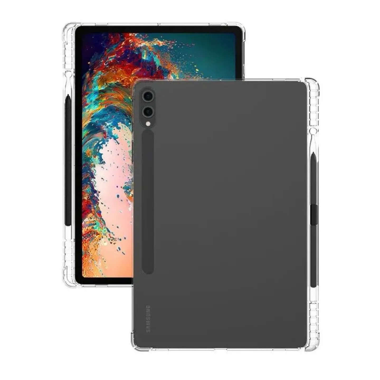 Carcasa Transparente Para Samsung Tab S9 Fe / S9 11 Con Ranura 1