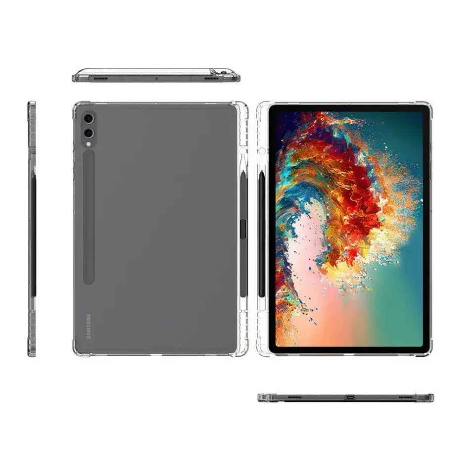 Carcasa Transparente Para Samsung Tab S9 Fe / S9 11 Con Ranura 2