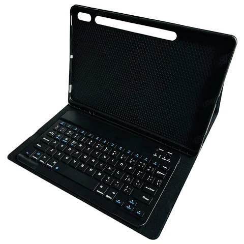 Funda Con Teclado Negro Para Samsung S9 Plus/S9 Fe+ 12.4" Español