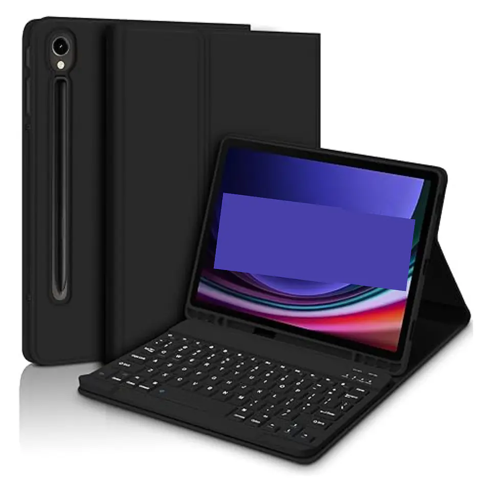 Funda Con Teclado Negro Para Samsung S9/S9 Fe 10.9 Español 1