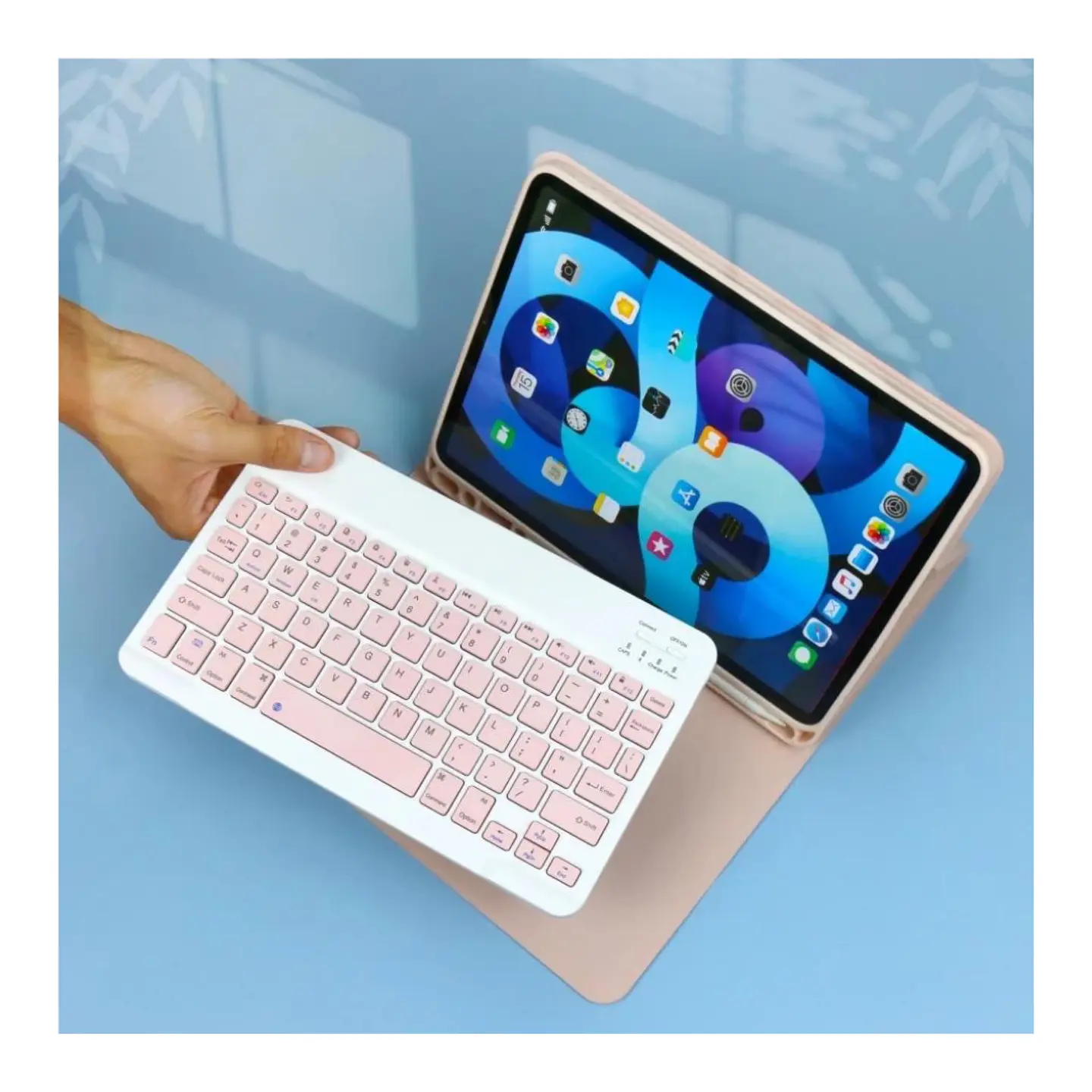 Funda Con Teclado Rosado Para iPad Air 6 11 2024 M2 Español 3