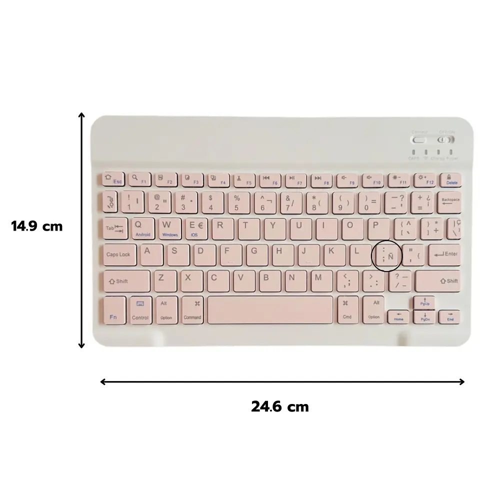Funda Con Teclado Rosado Para iPad Air 6 11 2024 M2 Español 4