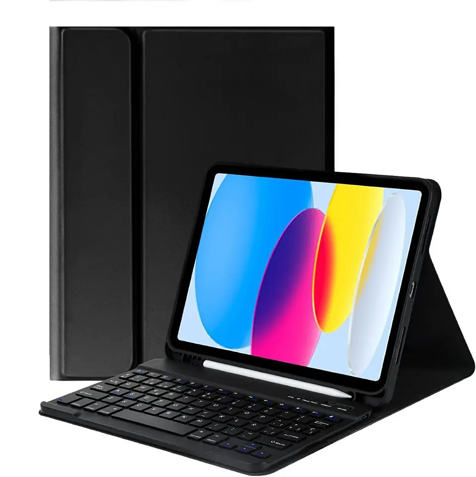 Funda Con Teclado Negro Para Samsung A9+ Plus 11 Español 2