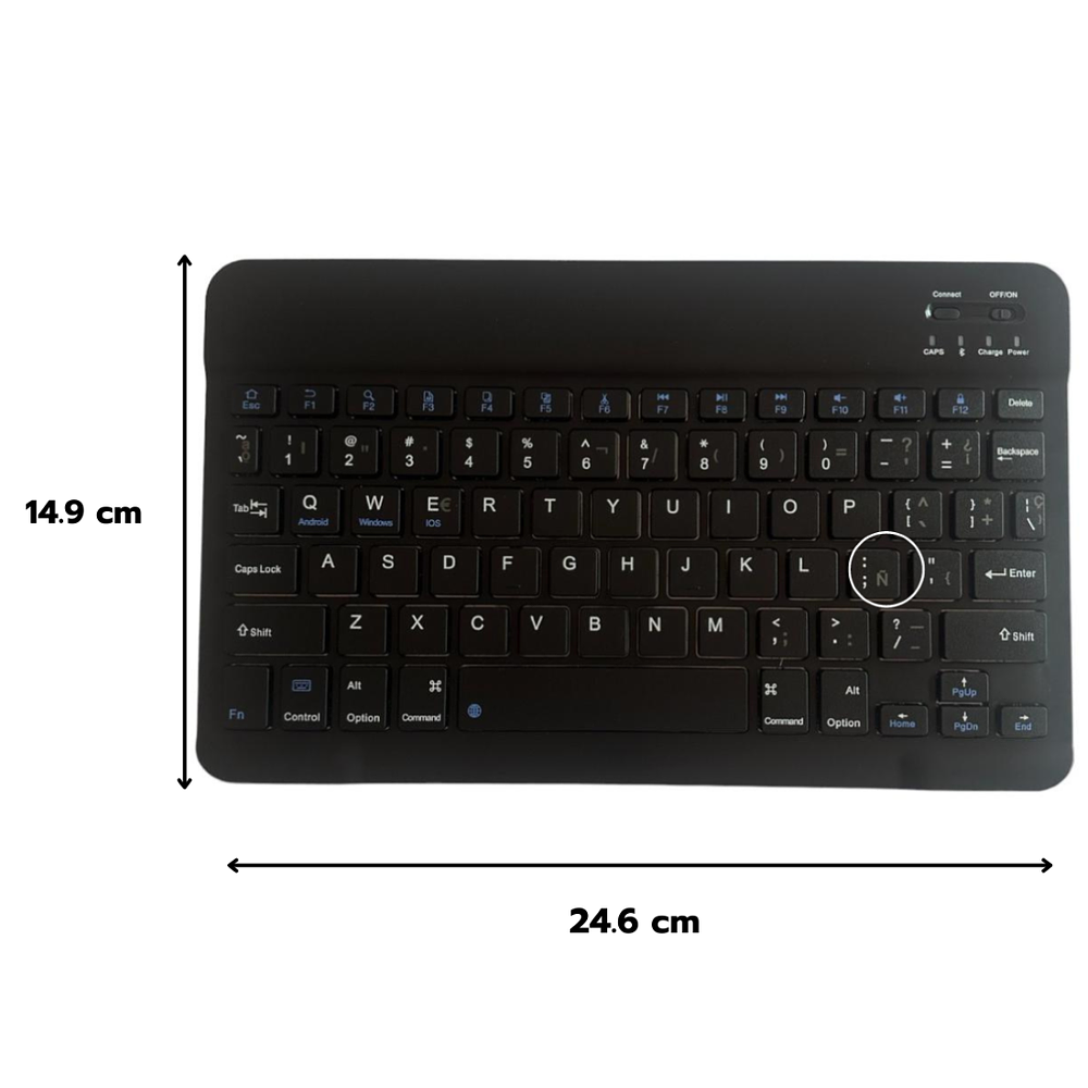 Funda Con Teclado Negro Para iPad Air 13 M2 Español