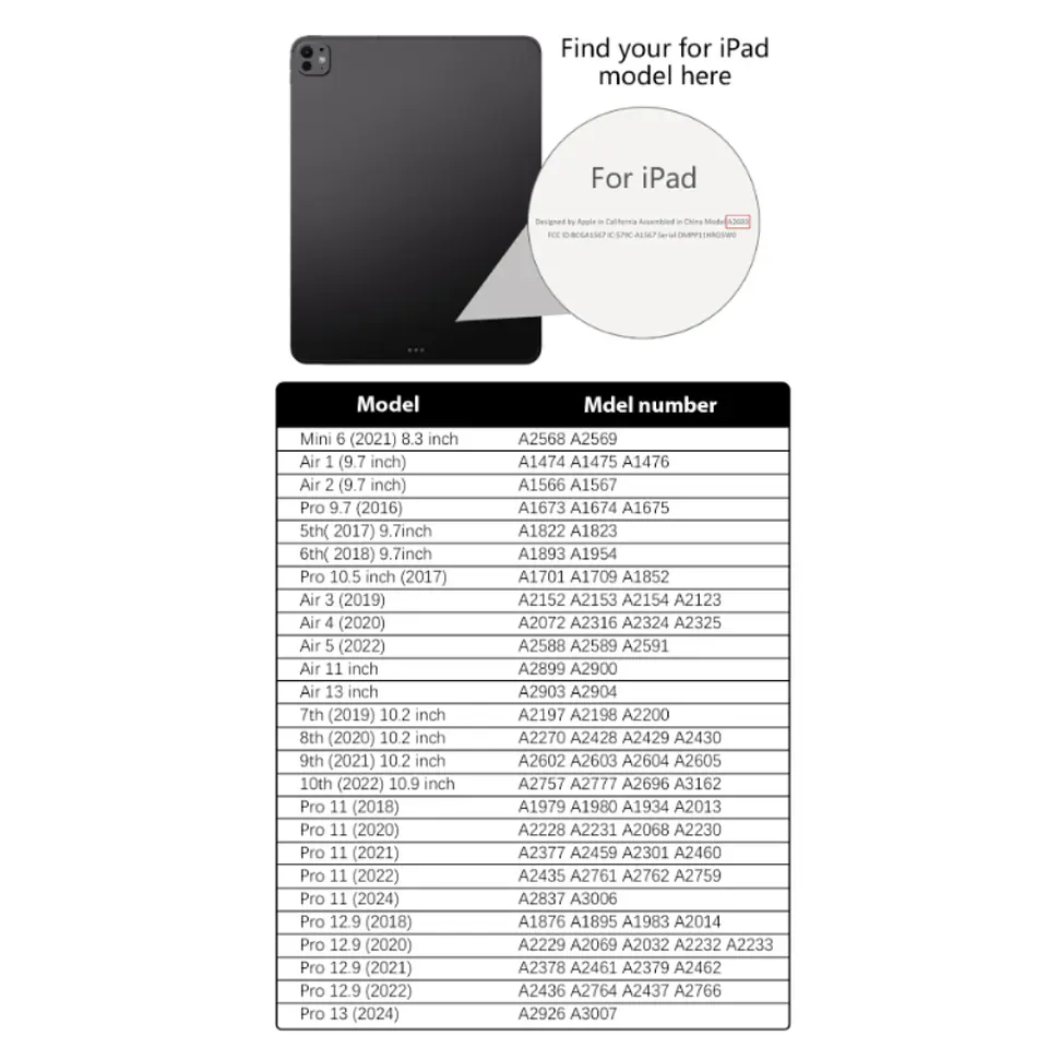 Funda Con Teclado Negro Para iPad Air 13 M2 Español 12