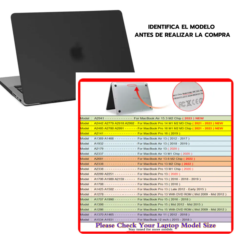 Carcasa Para Macbook Air 15 M2 2023 A2941 Negro 3