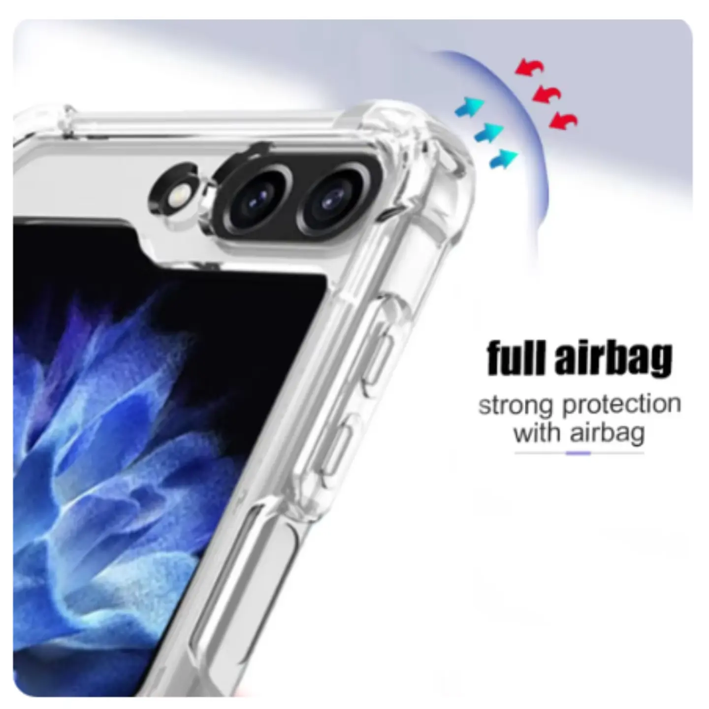 Carcasa Para Samsung Z Flip 6 Transparente Reforzada 3