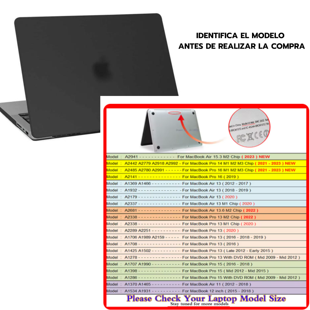 Carcasa Para Macbook Air 13 M1 A1932 A2179 A2337 Negro