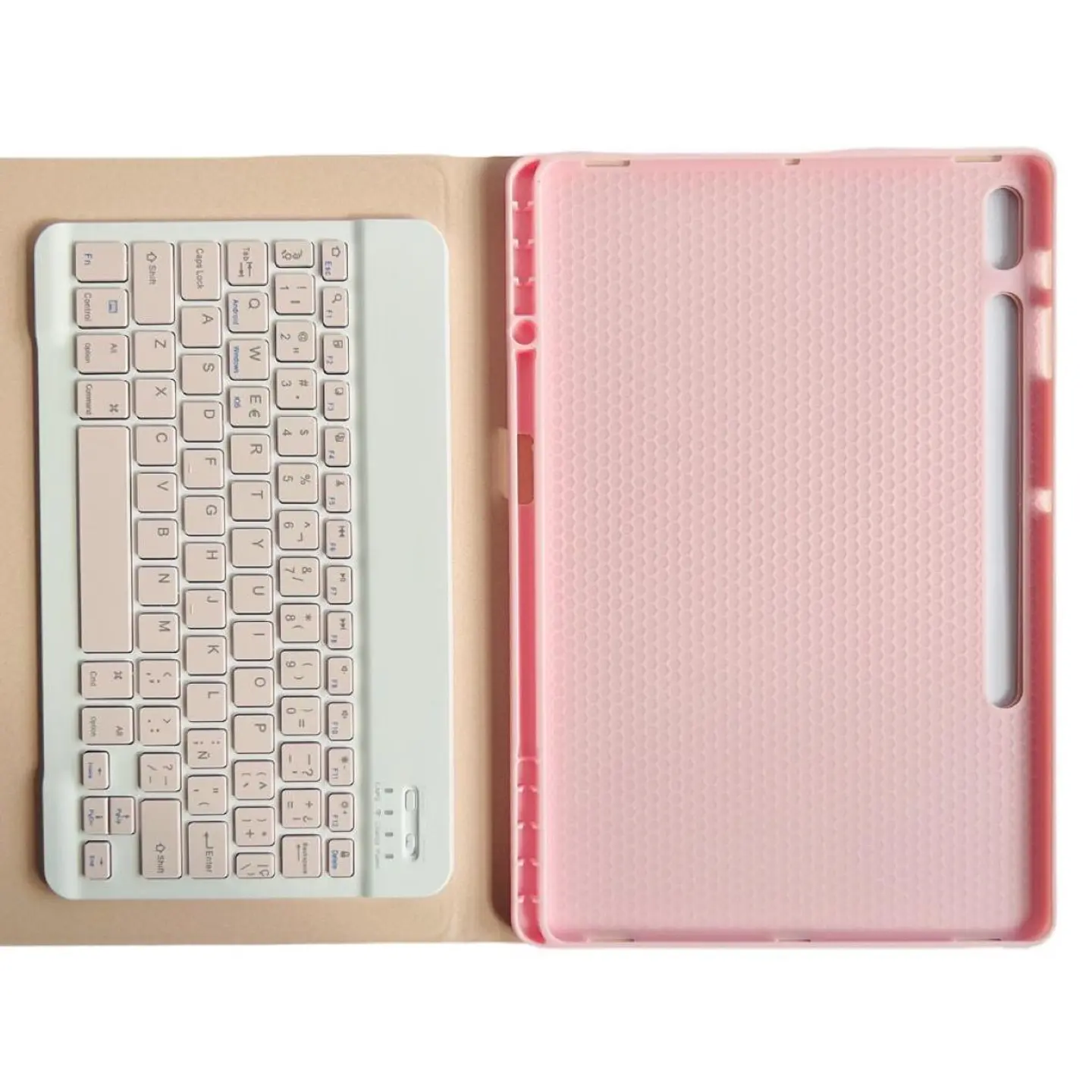 Funda Con Teclado Rosado Para Samsung S10 Ultra 14.6 X920 6