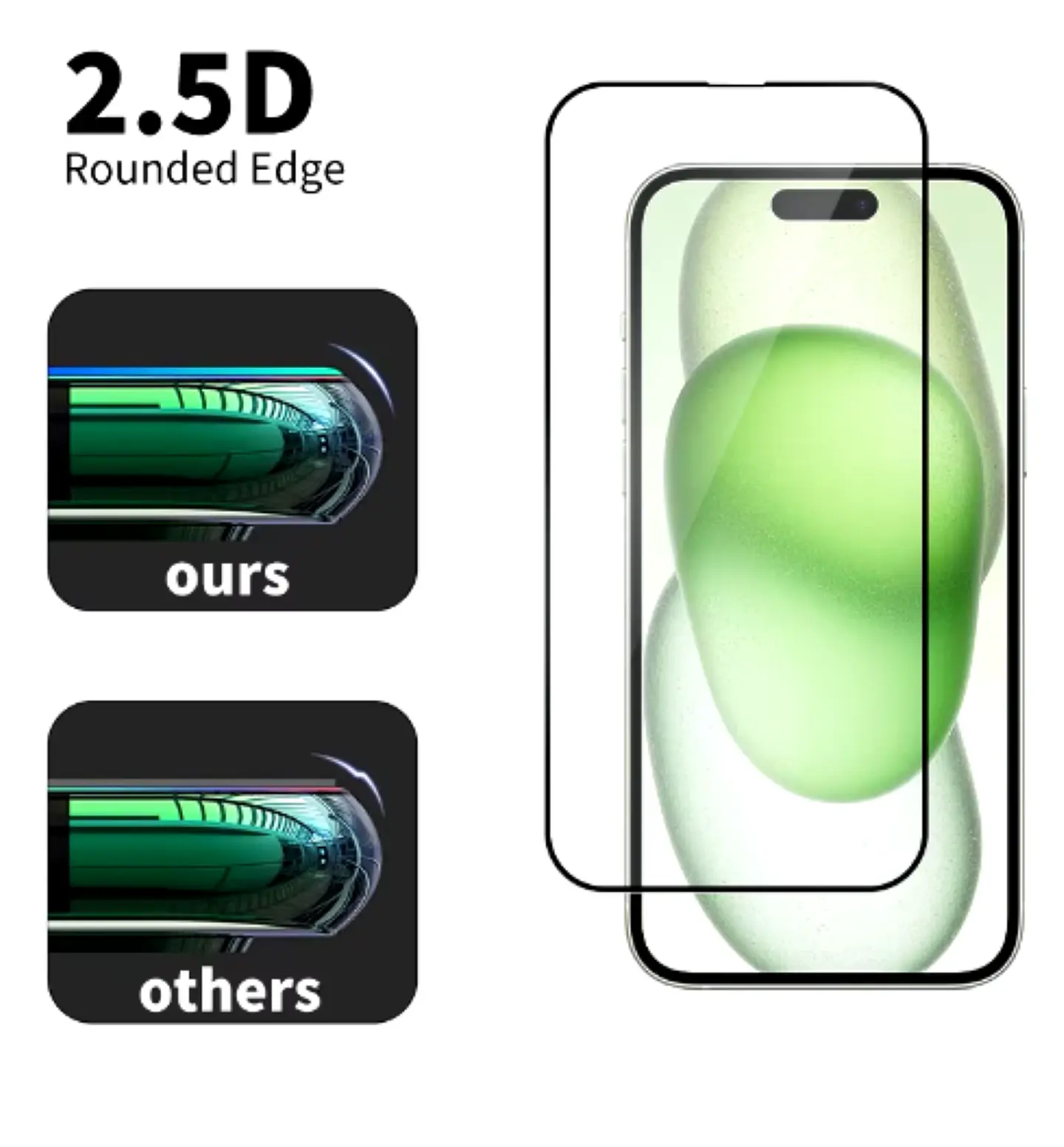 Mica Lámina Vidrio Templado Completa Para iPhone 16 Pro 3