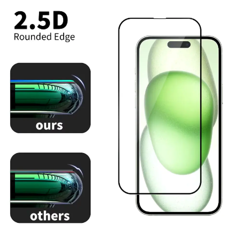 Mica Lámina Vidrio Templado Completa Para iPhone 16 Plus 3