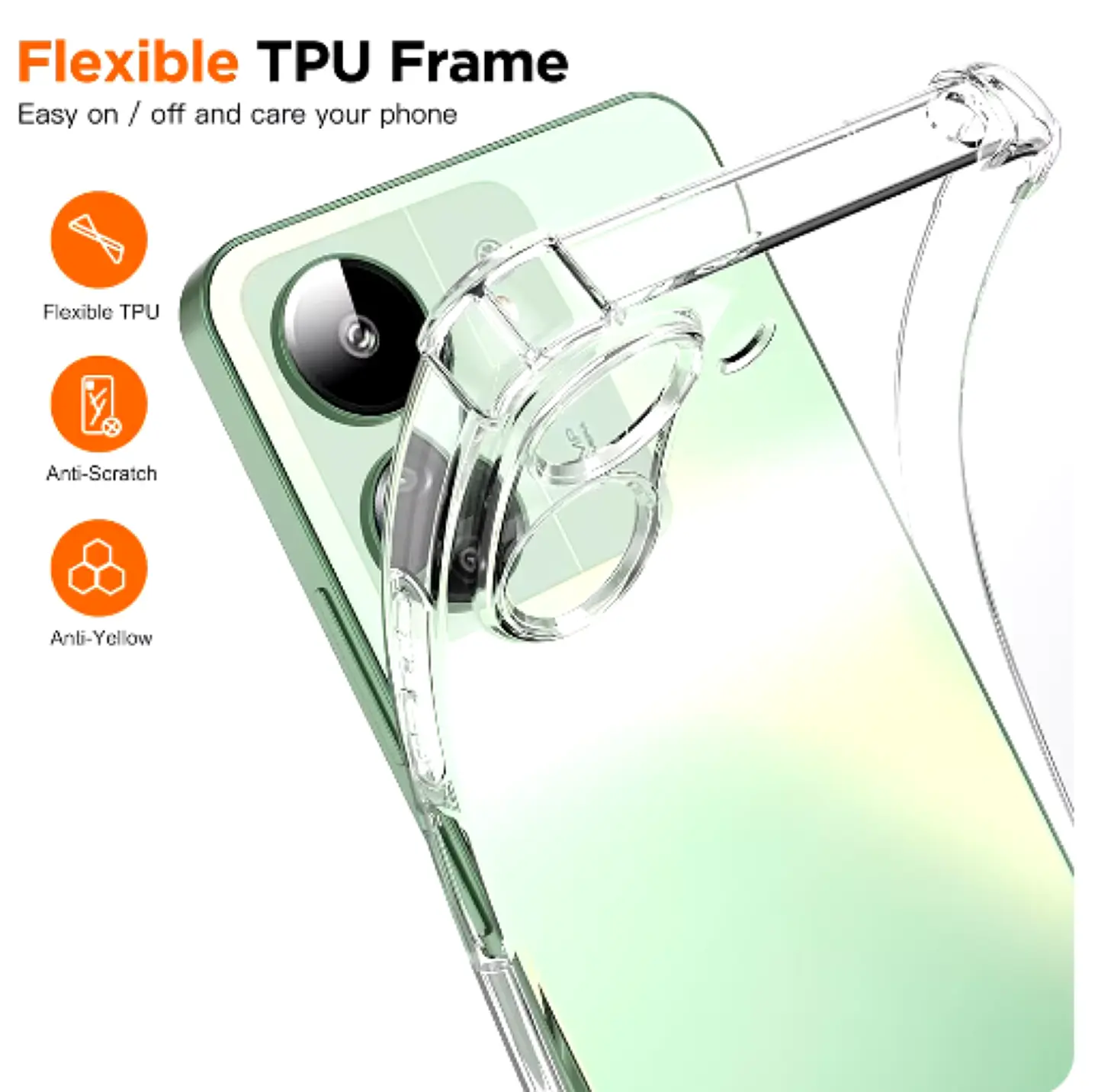 Carcasa Funda Para Xiaomi 13c 5g Transparente Reforzada 3