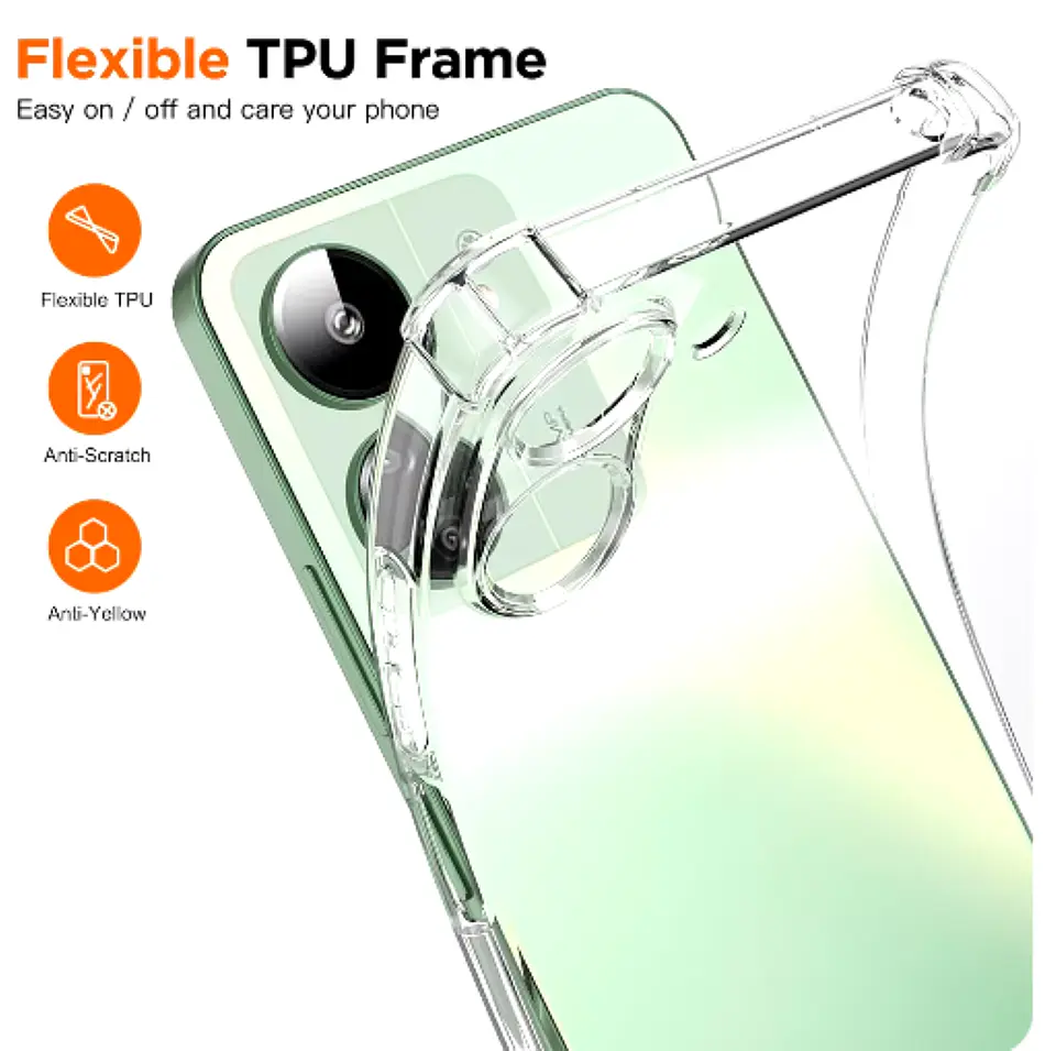 Carcasa Funda Para Xiaomi 13c 5g Transparente Reforzada 3