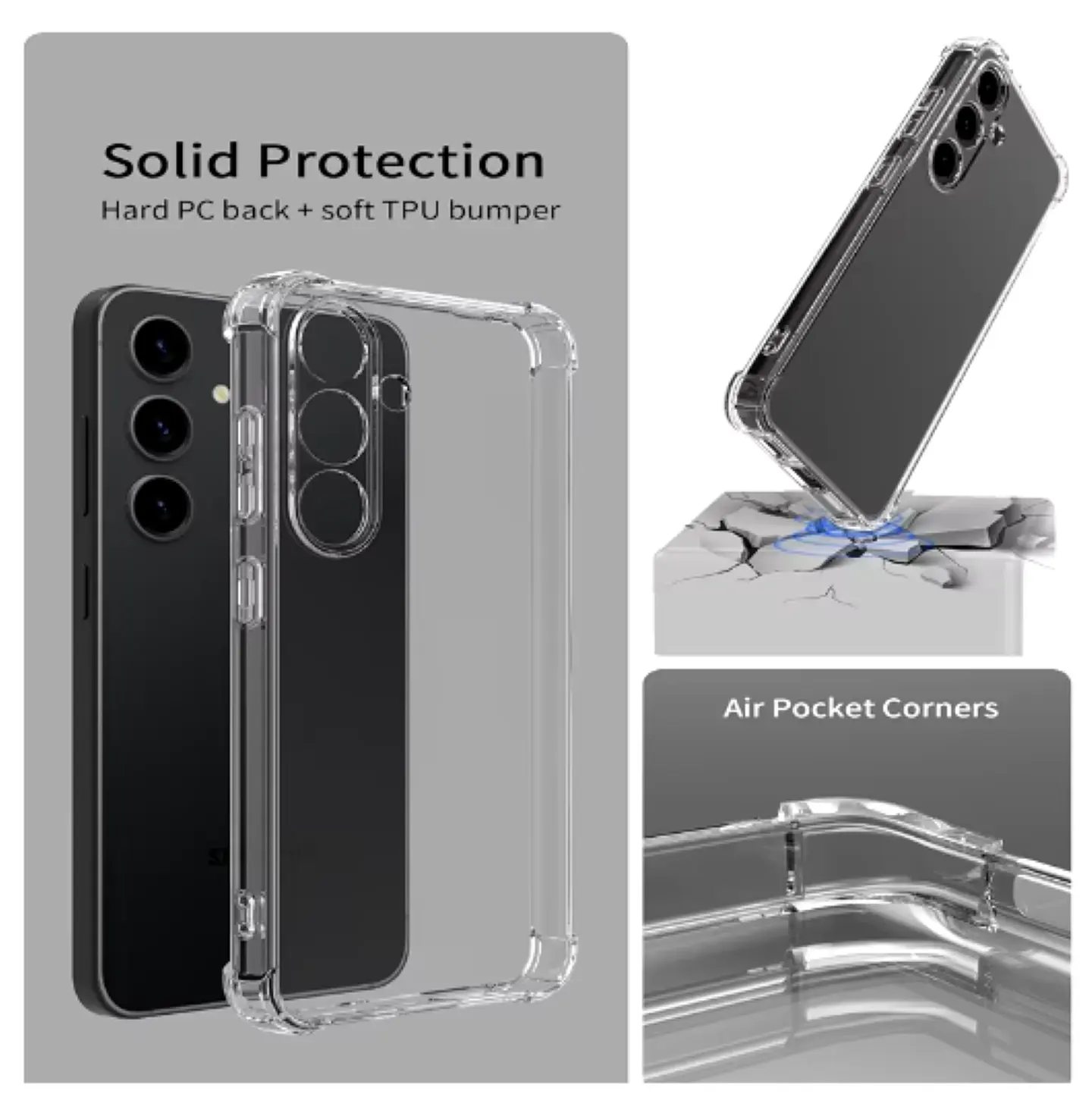 Carcasa Para Samsung S24 Fe Transparente Reforzada 4