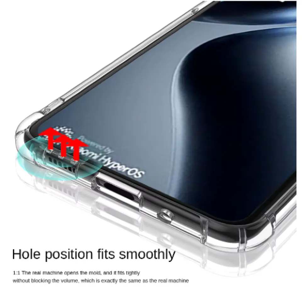 Carcasa Para Xiaomi 14T Pro 5g Transparente Reforzada 3