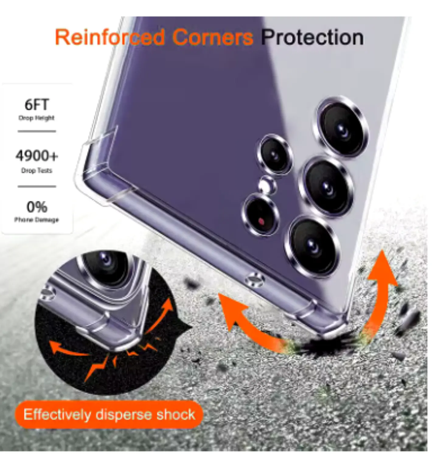 Carcasa Para Samsung S25 Ultra Transparente Reforzada 4
