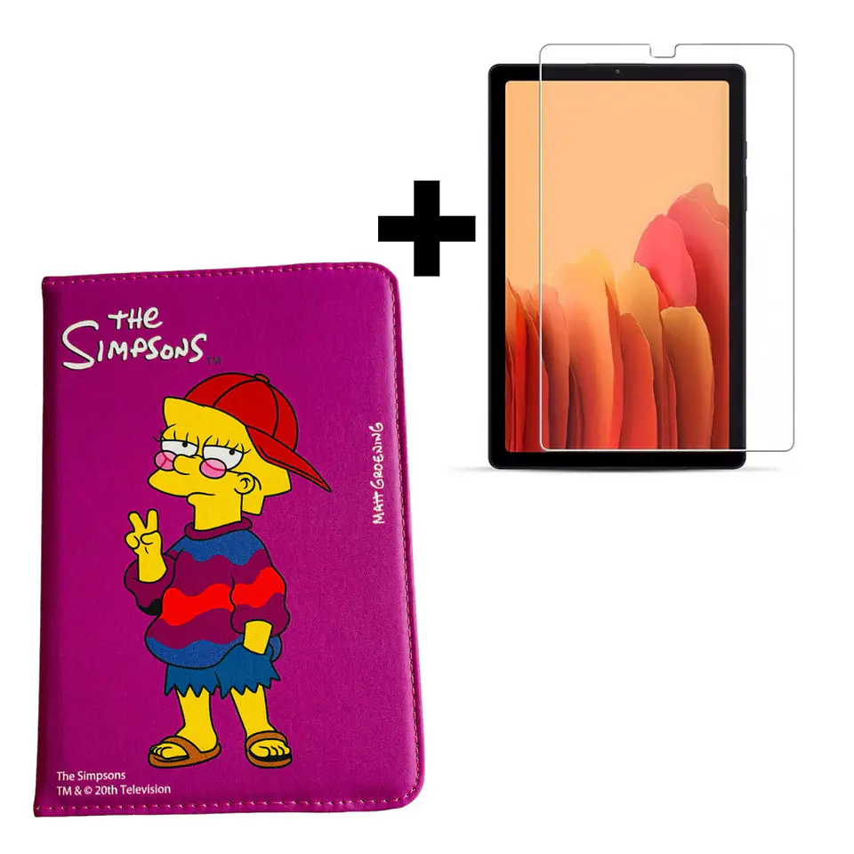 Carcasa The Simpsons Para Samsung Tab A7 Lite 8.7 T220 + Mica 4