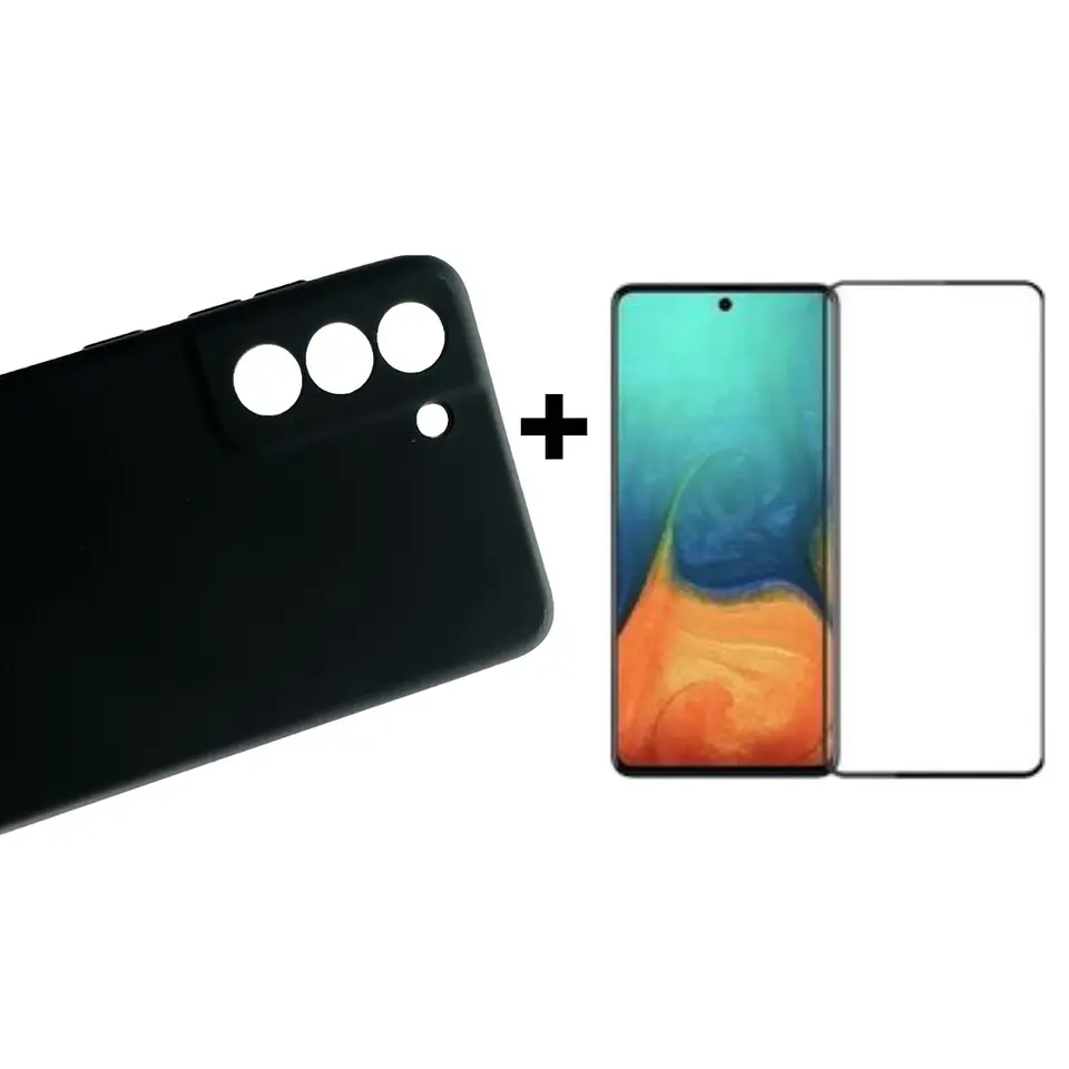 Carcasa Para Samsung S21 Fe Silicona Color + Mica Vidrio 4