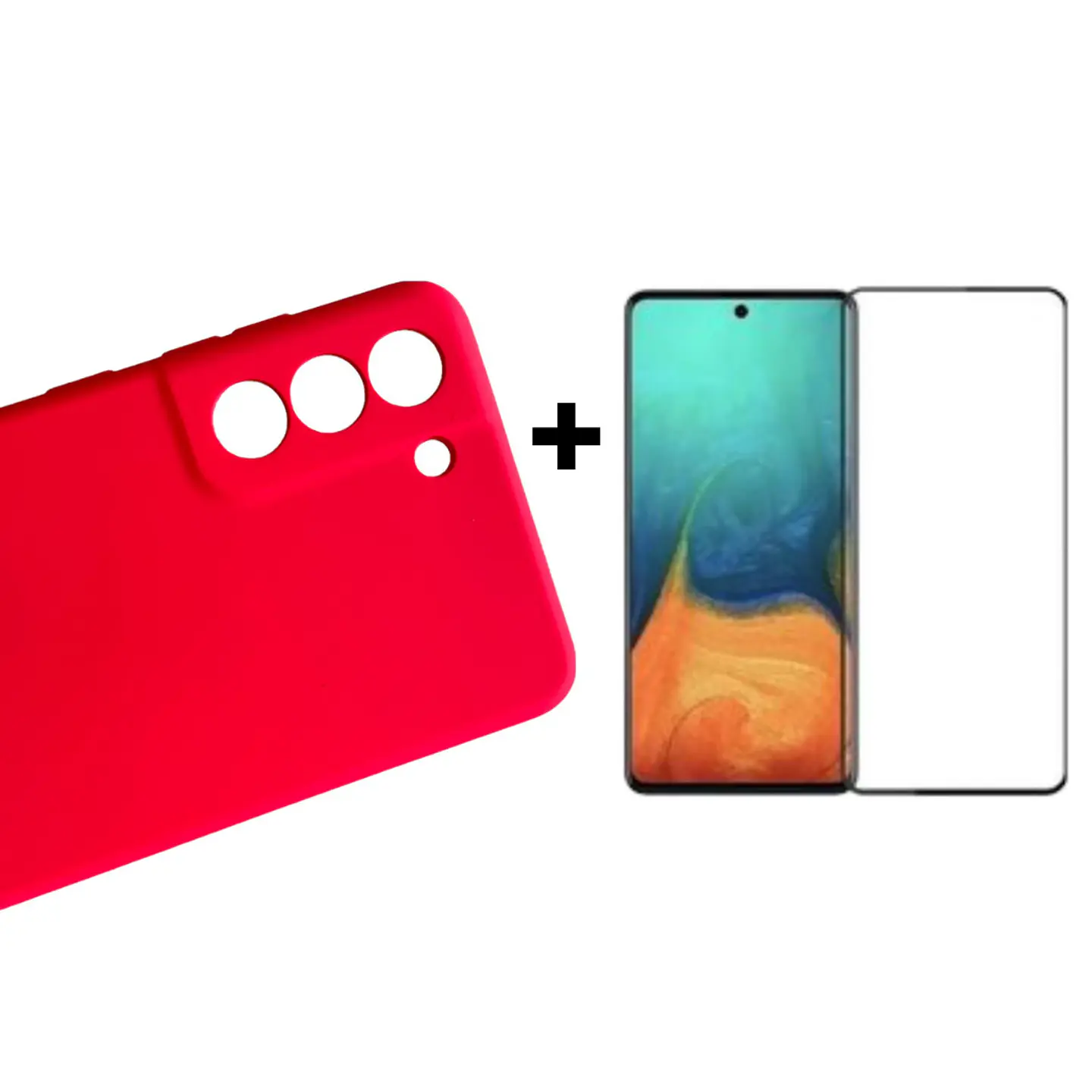 Carcasa Para Samsung S21 Fe Silicona Color + Mica Vidrio 5