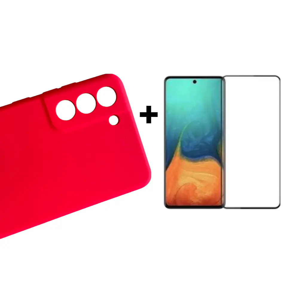 Carcasa Para Samsung S21 Fe Silicona Color + Mica Vidrio 5