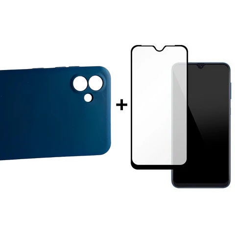 Carcasa Para Samsung A04 Normal Silicona Color + Mica Lámina