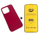 Carcasa Para iPhone 14 Pro Max Silicona Color + Mica Lámina - Miniatura 4