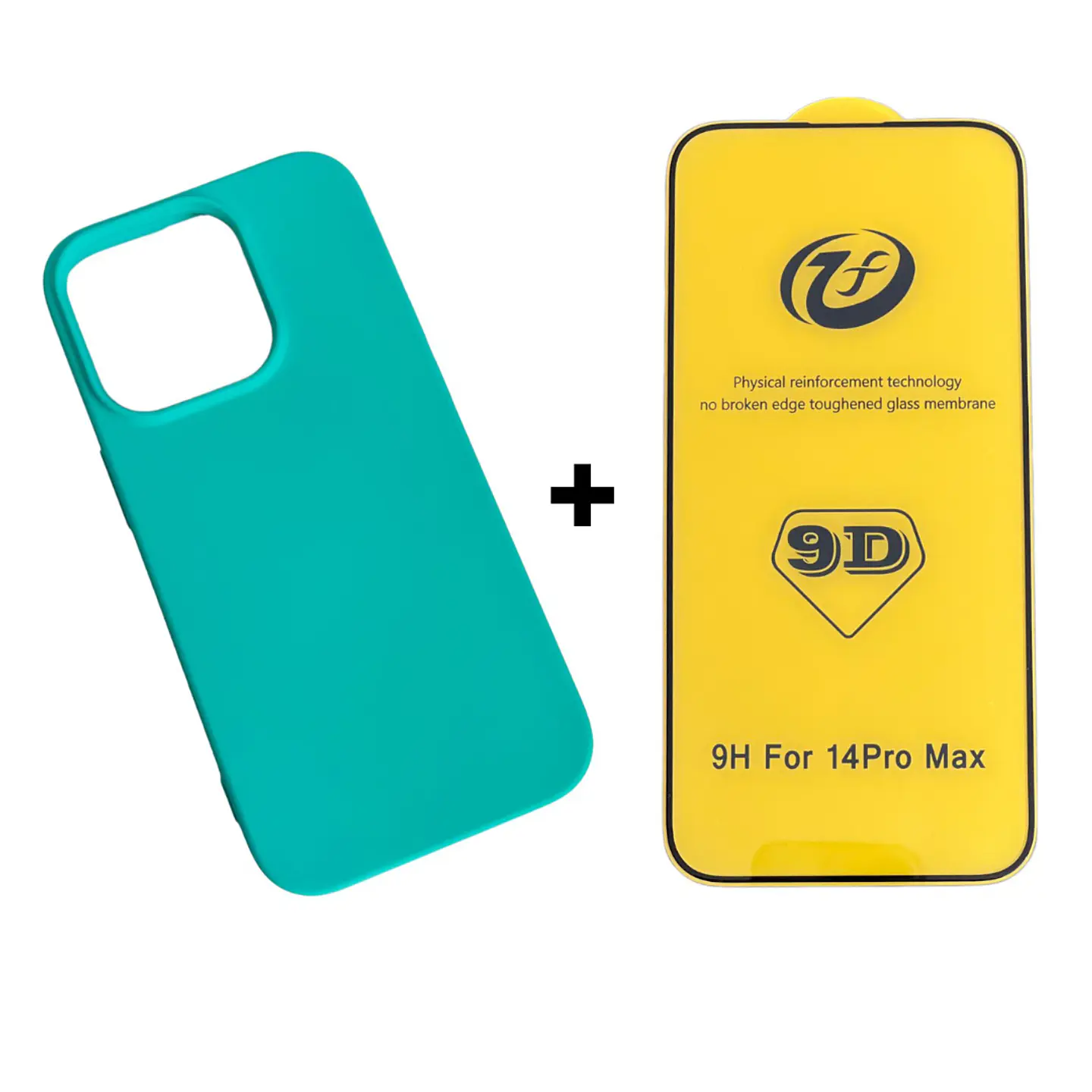 Carcasa Para iPhone 14 Pro Max Silicona Color + Mica Lámina 6