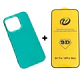 Carcasa Para iPhone 14 Pro Max Silicona Color + Mica Lámina - Miniatura 6