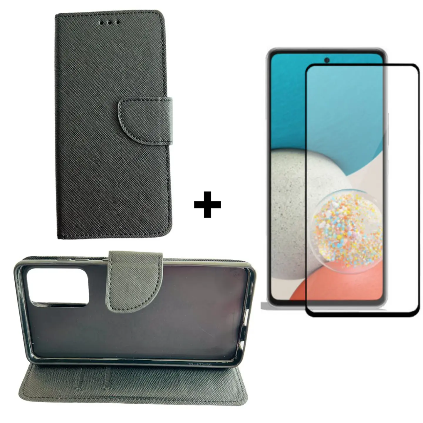 Carcasa Para Samsung A72 Flip Cover Agenda + Mica Lámina 1
