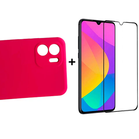 Carcasa Para Xiaomi Redmi A1 Silicona Color + Mica Lámina