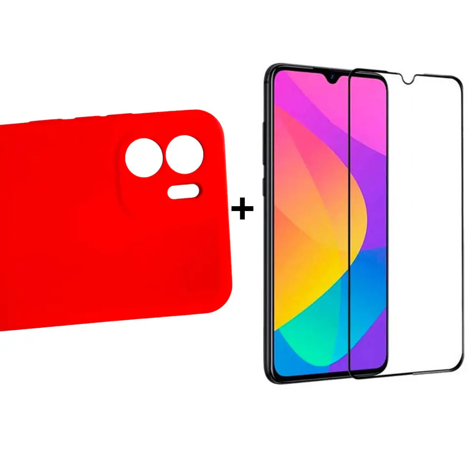 Carcasa Para Xiaomi Redmi A1 Silicona Color + Mica Lámina 2