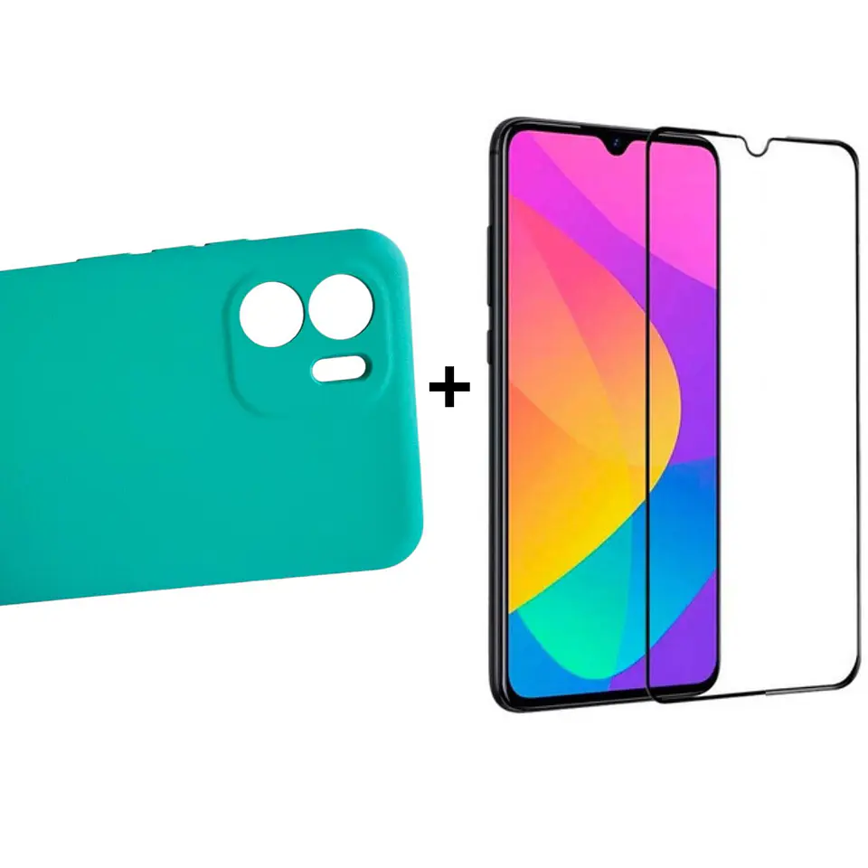 Carcasa Para Xiaomi Redmi A1 Silicona Color + Mica Lámina 4