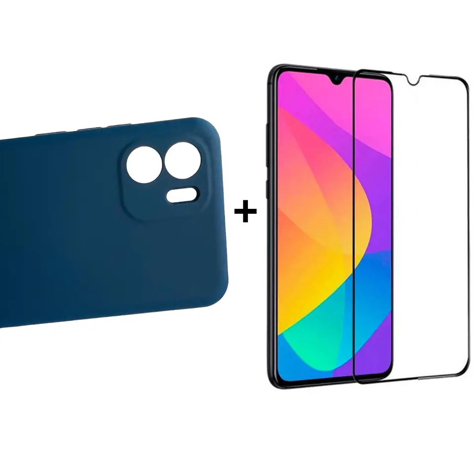 Carcasa Para Xiaomi Redmi A1 Silicona Color + Mica Lámina 6
