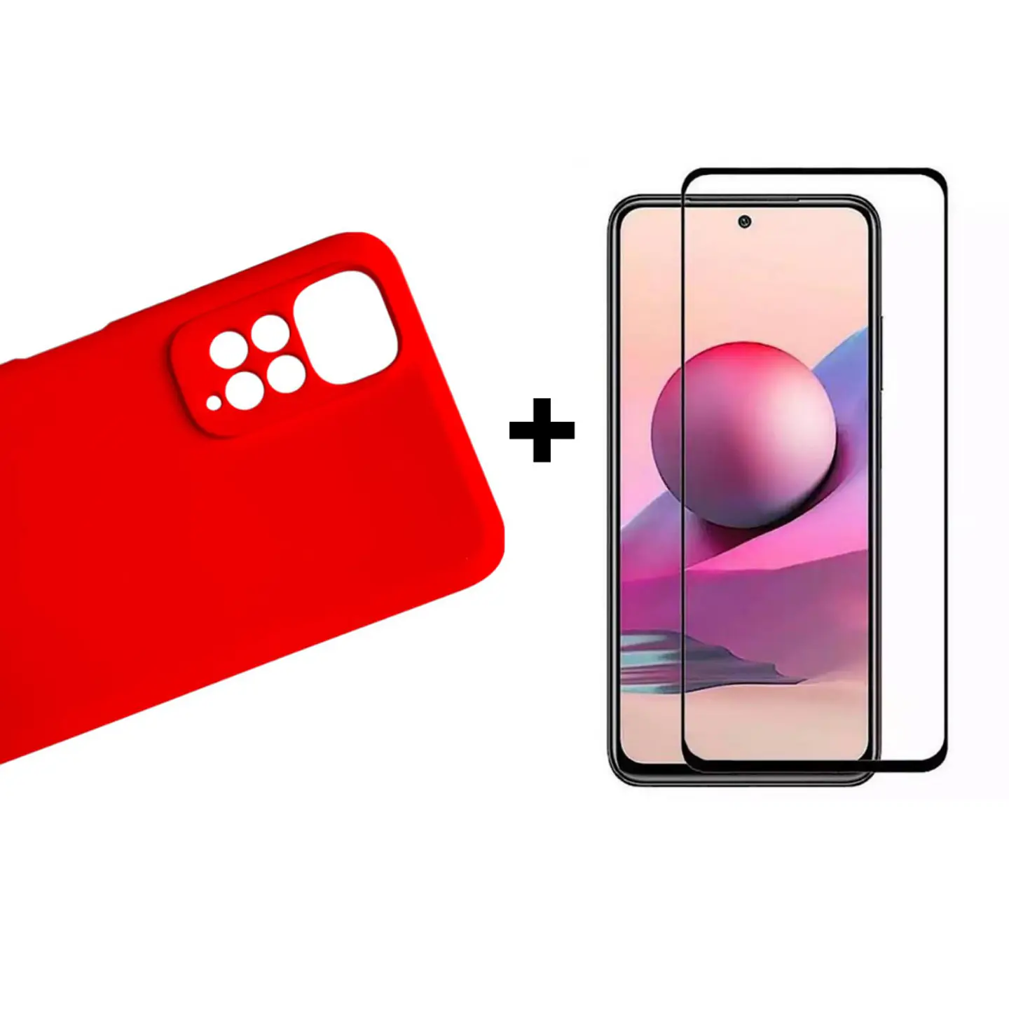 Carcasa Para Xiaomi Redmi Note 11 4g / 11s 4g Silicona Color + Mica 1