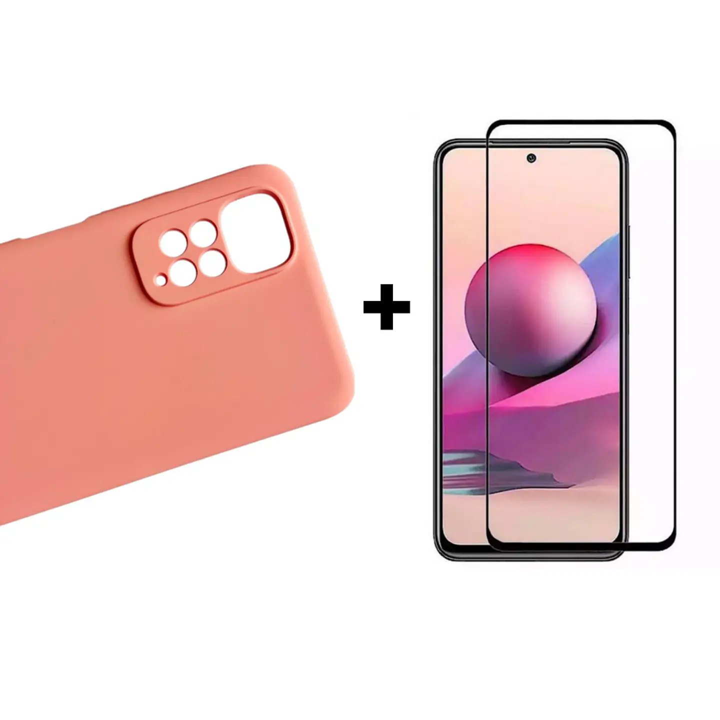 Carcasa Para Xiaomi Redmi Note 11 4g / 11s 4g Silicona Color + Mica 6