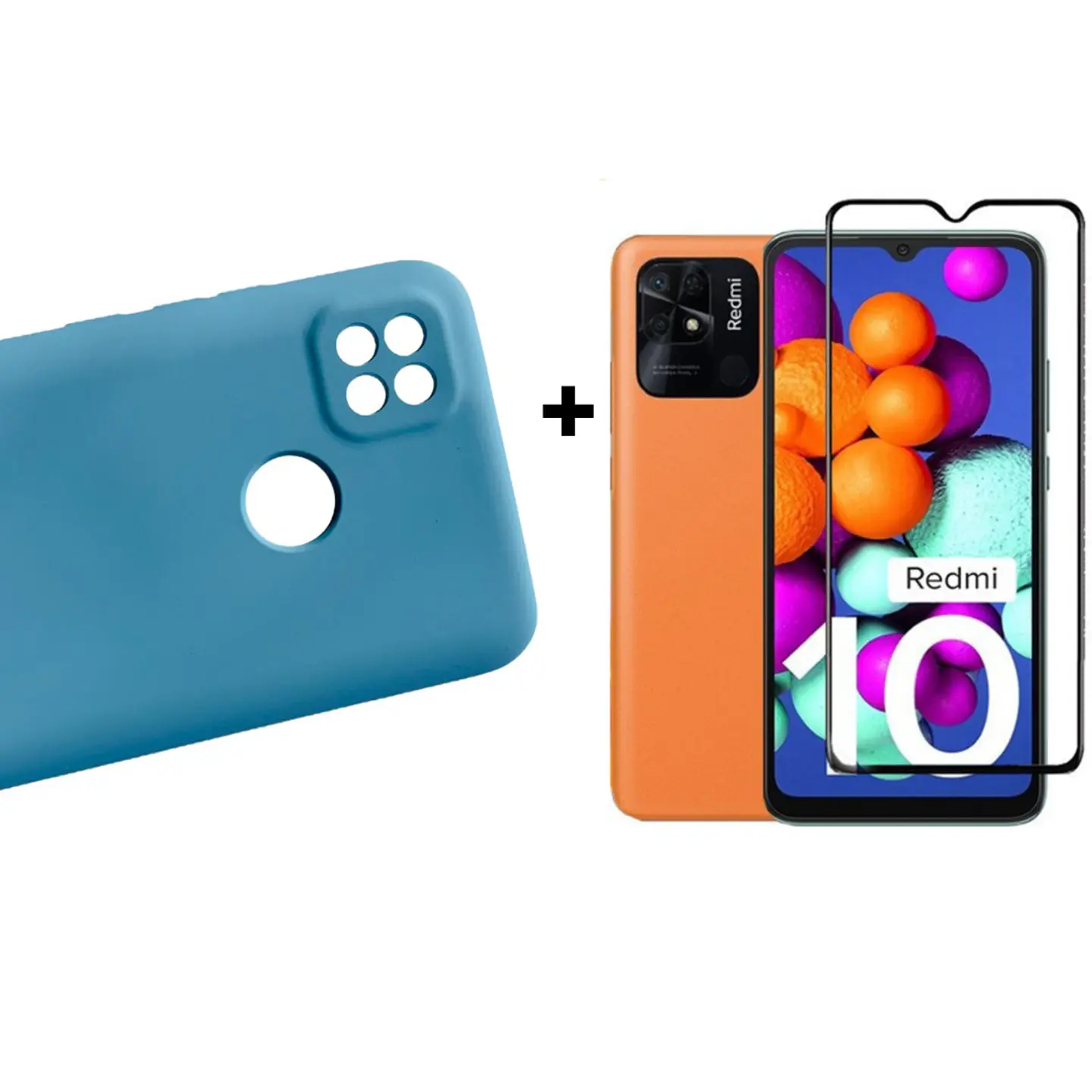 Carcasa Para Xiaomi Redmi 10a Silicona Color + Mica 2