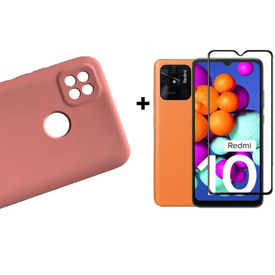 Carcasa Para Xiaomi Redmi 10a Silicona Color + Mica 3