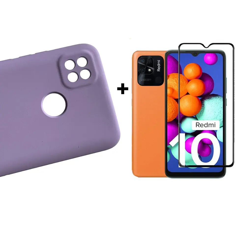 Carcasa Para Xiaomi Redmi 10a Silicona Color + Mica 4