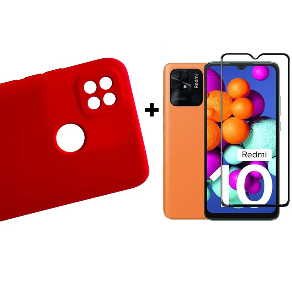 Carcasa Para Xiaomi Redmi 10a Silicona Color + Mica 5