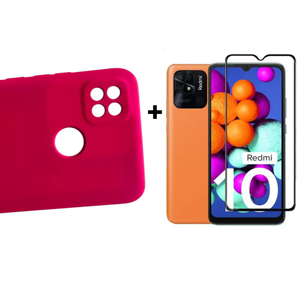 Carcasa Para Xiaomi Redmi 10a Silicona Color + Mica 8