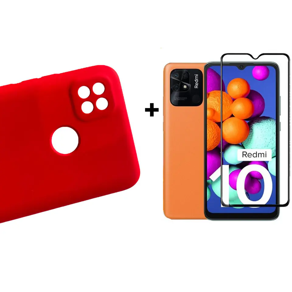 Carcasa Para Xiaomi Redmi 10a Silicona Color + Mica 9