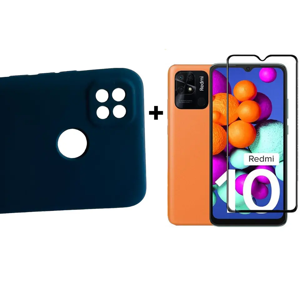 Carcasa Para Xiaomi Redmi 10a Silicona Color + Mica 10