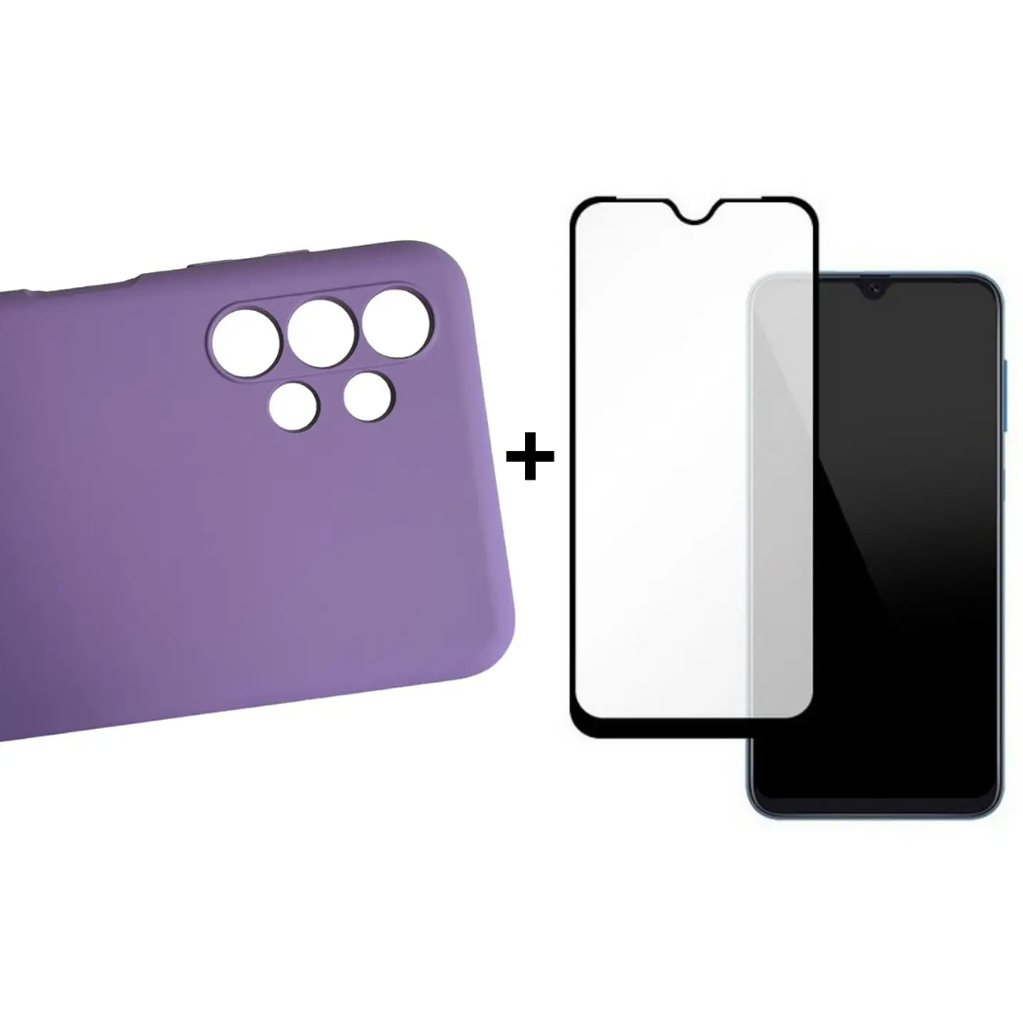 Carcasa Para Samsung A13 4g Silicona Color + Mica 4
