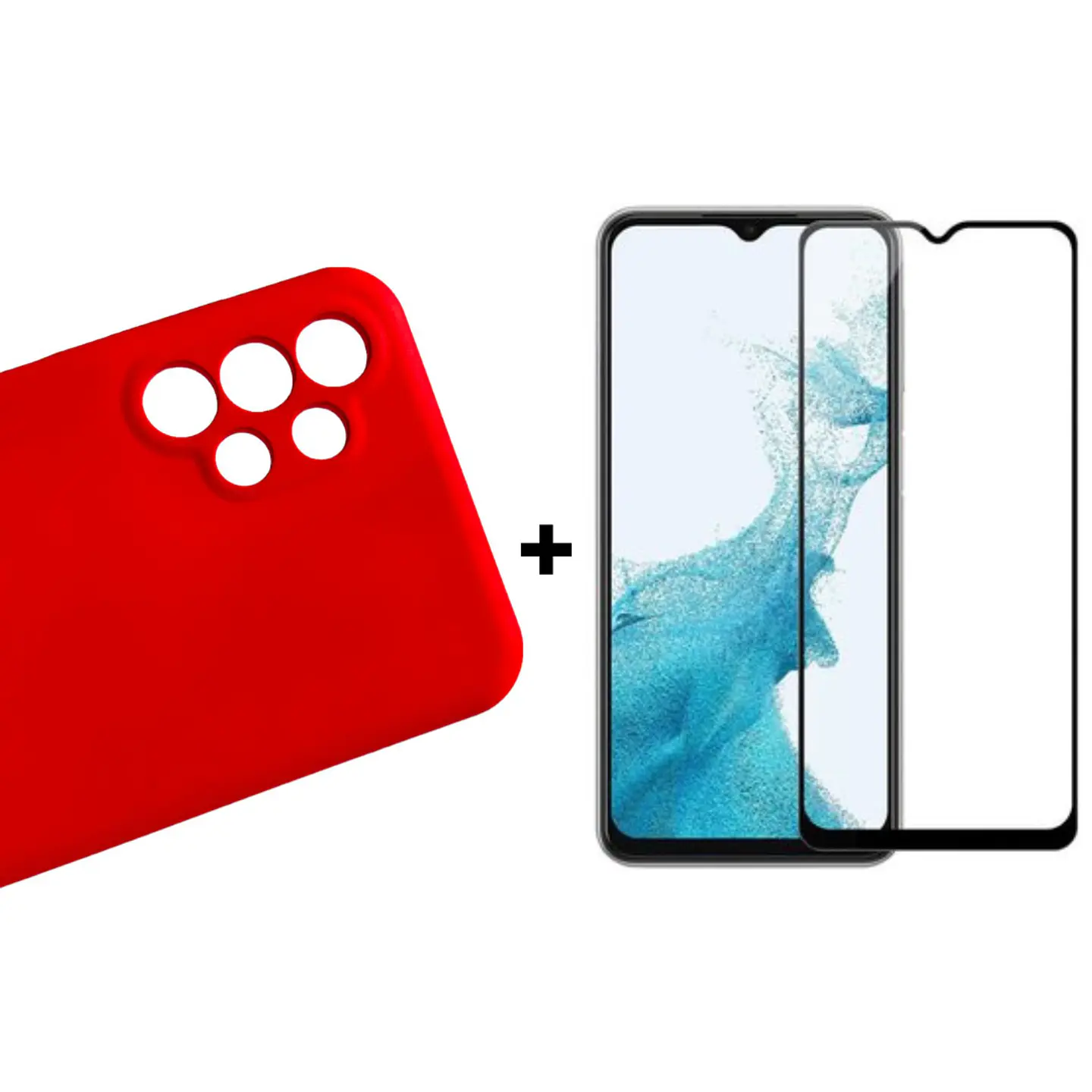 Carcasa Para Samsung A13 4g Silicona Color + Mica 6