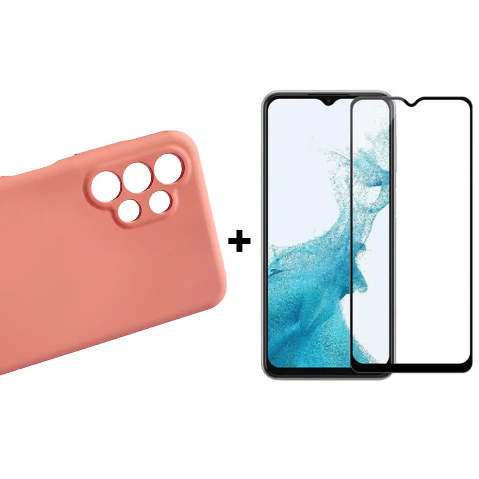 Carcasa Para Samsung A13 4g Silicona Color + Mica 7
