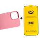 Carcasa Para iPhone 14 Normal Silicona Color + Mica Lámina - Miniatura 2