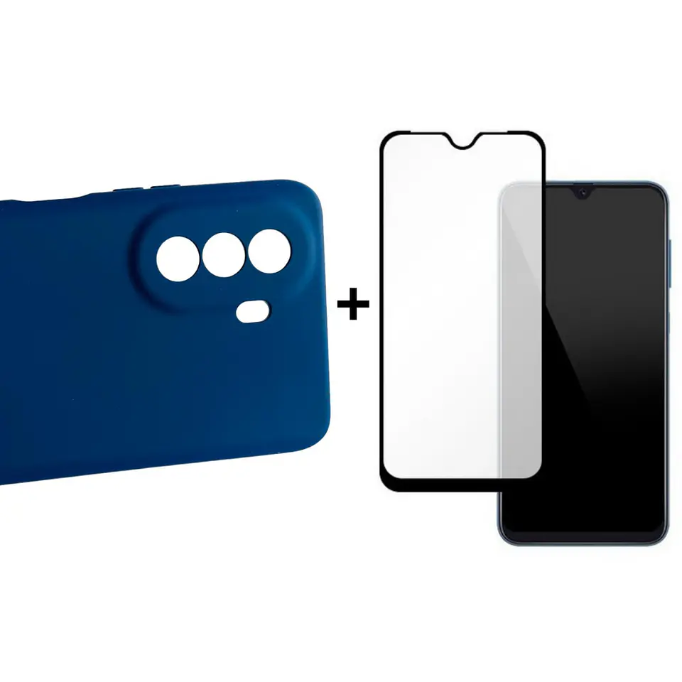 Carcasa Para Samsung A04s Silicona Color + Mica Lámina 1